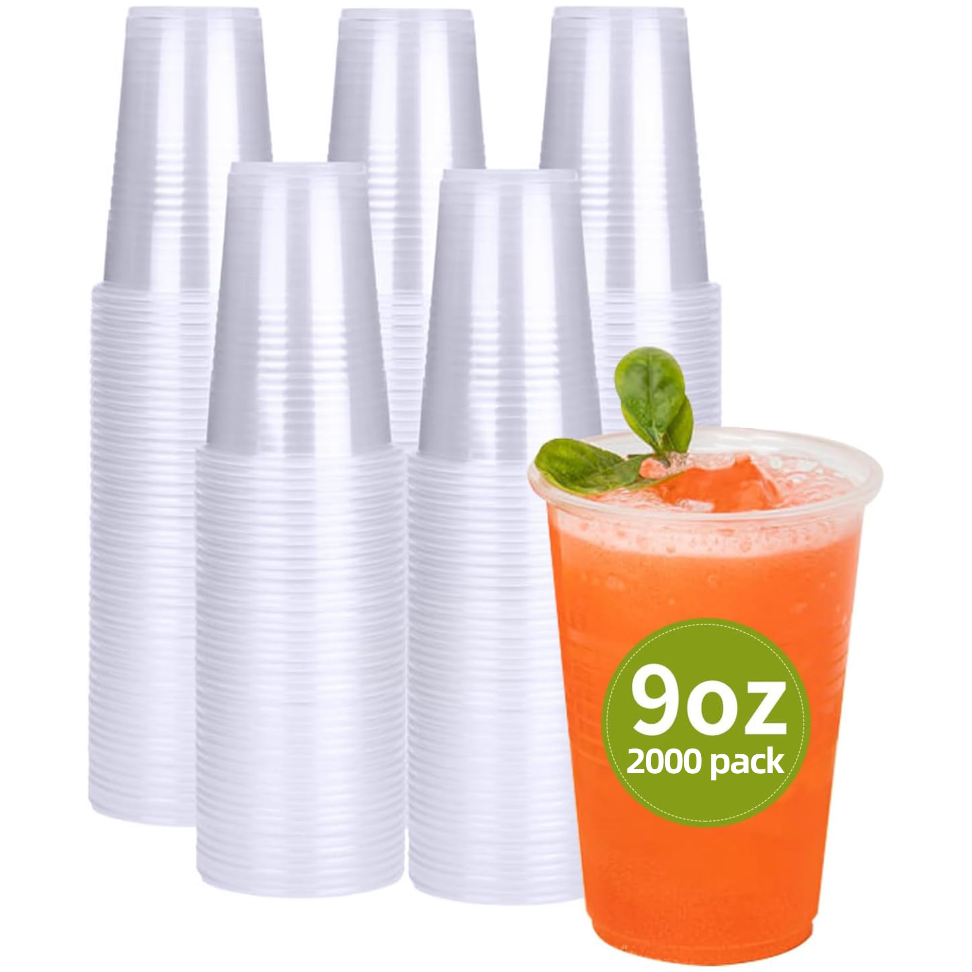 RACETOP Clear Disposable Plastic Cups for Parties