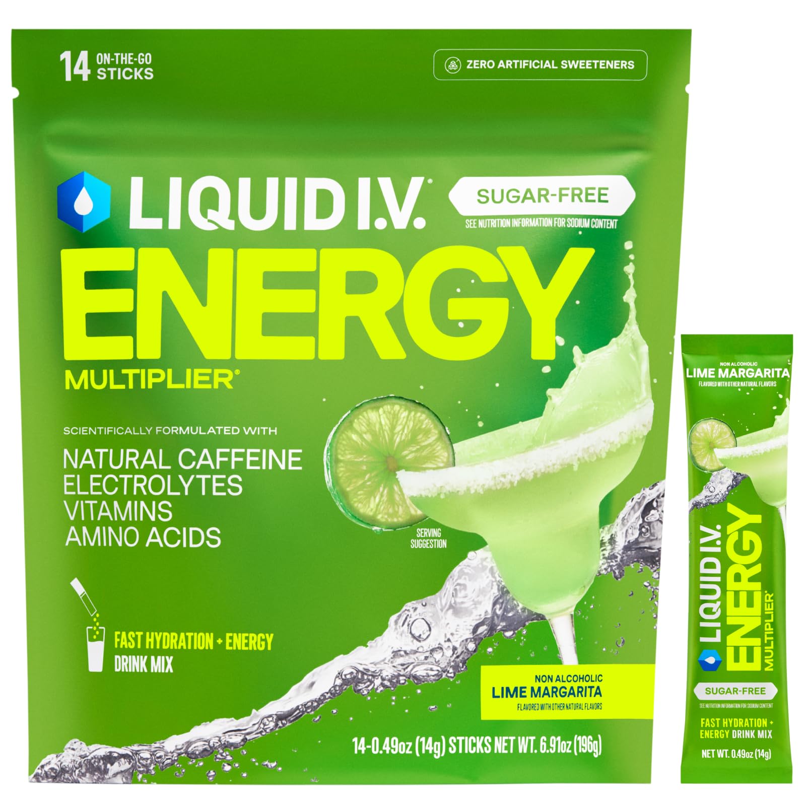 Liquid I.V. Hydration Multiplier Sugar-Free Energy Drink Mix


