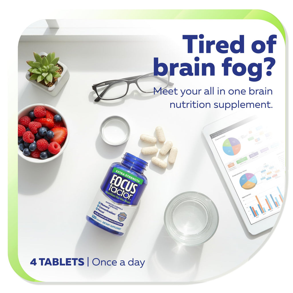 Focus Factor Brain Supplement Extra Strength|Memory & Focus

