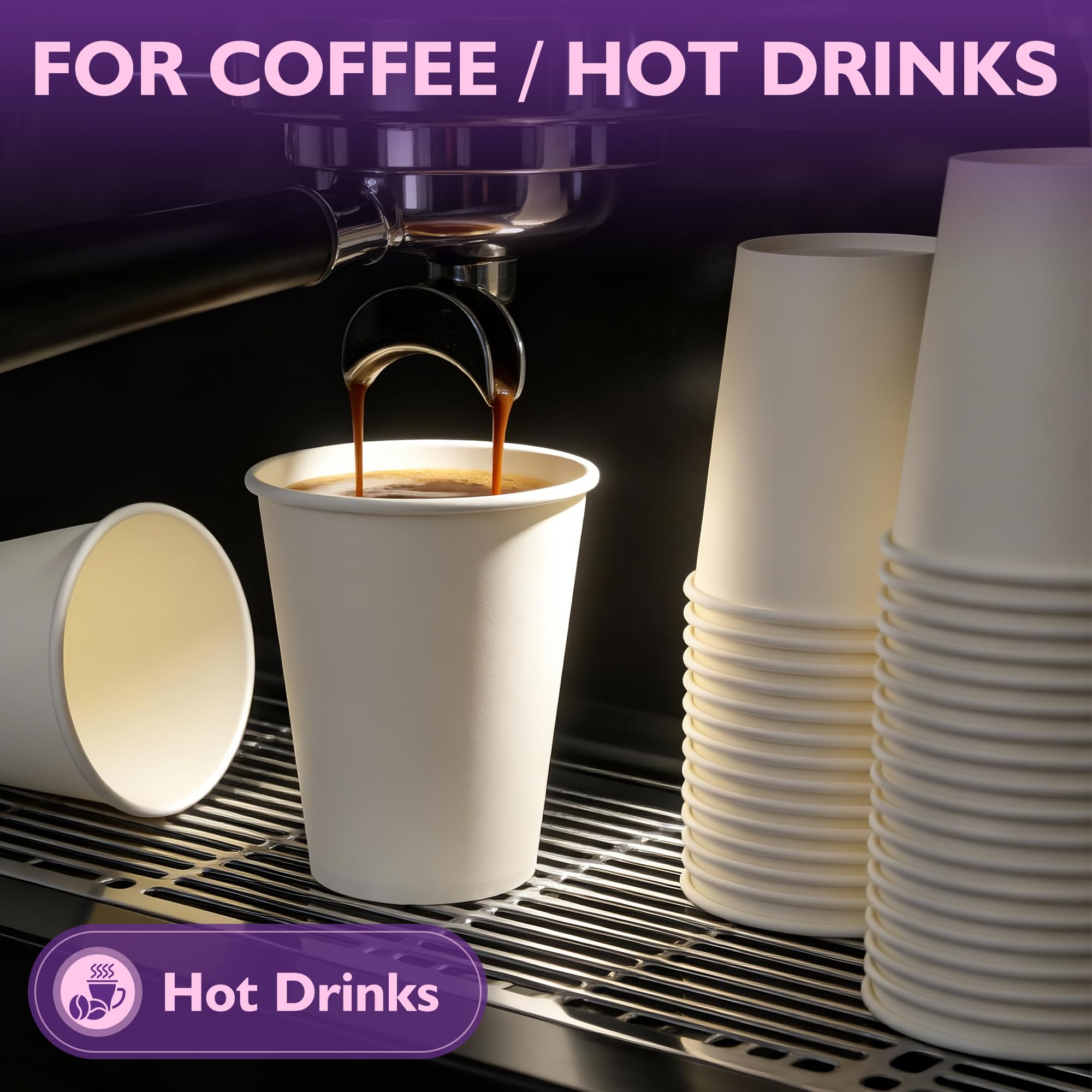 Disposable Paper Coffee Cups for Hot Beverages

