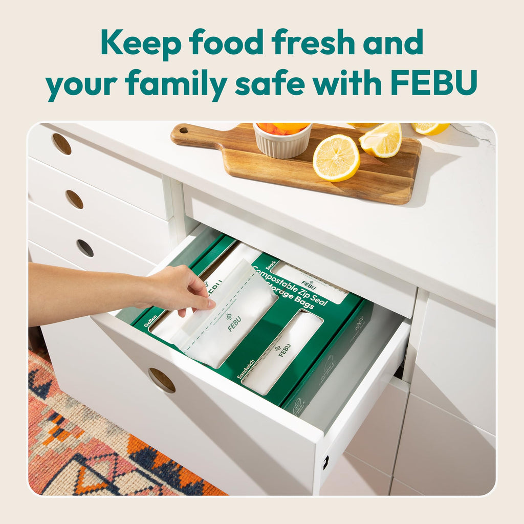 FEBU Compostable Food Storage Bags | PFAS & BPA Free

