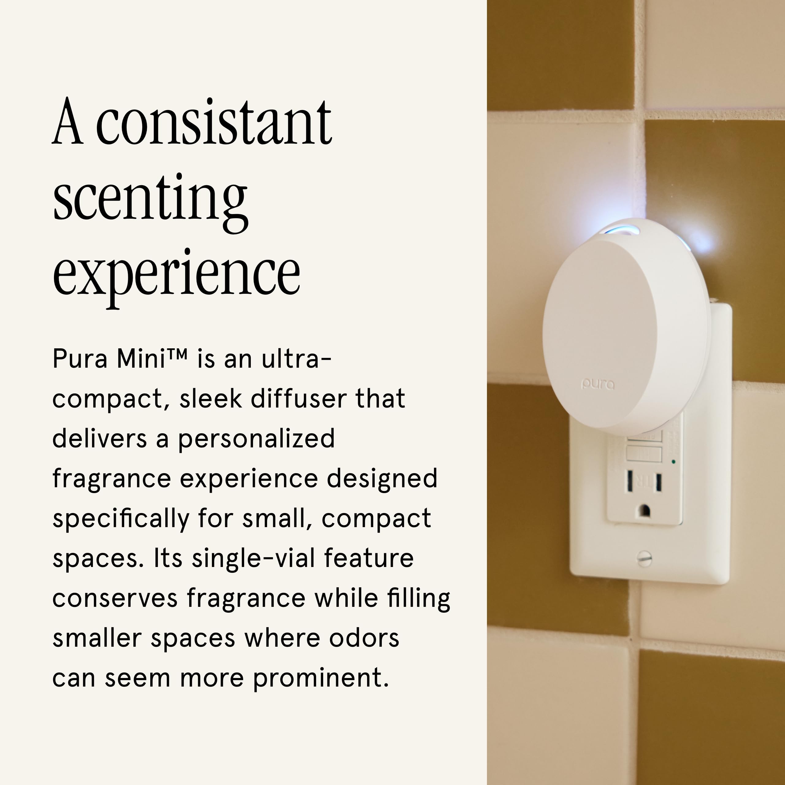 Pura Home Mini Fragrance Diffuser for Small Spaces | Smart WiFi

