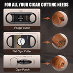 Tesonway Cedar Cigar Humidor with Glass Top

