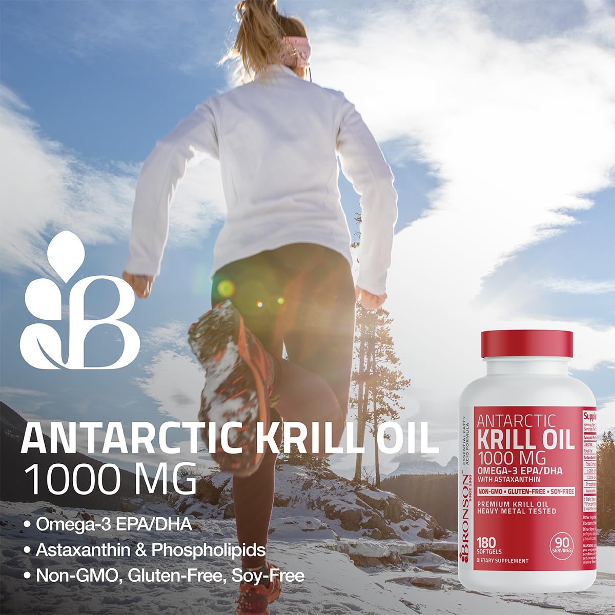 Bronson Antarctic Krill Oil 1000 mg with Omega-3s

