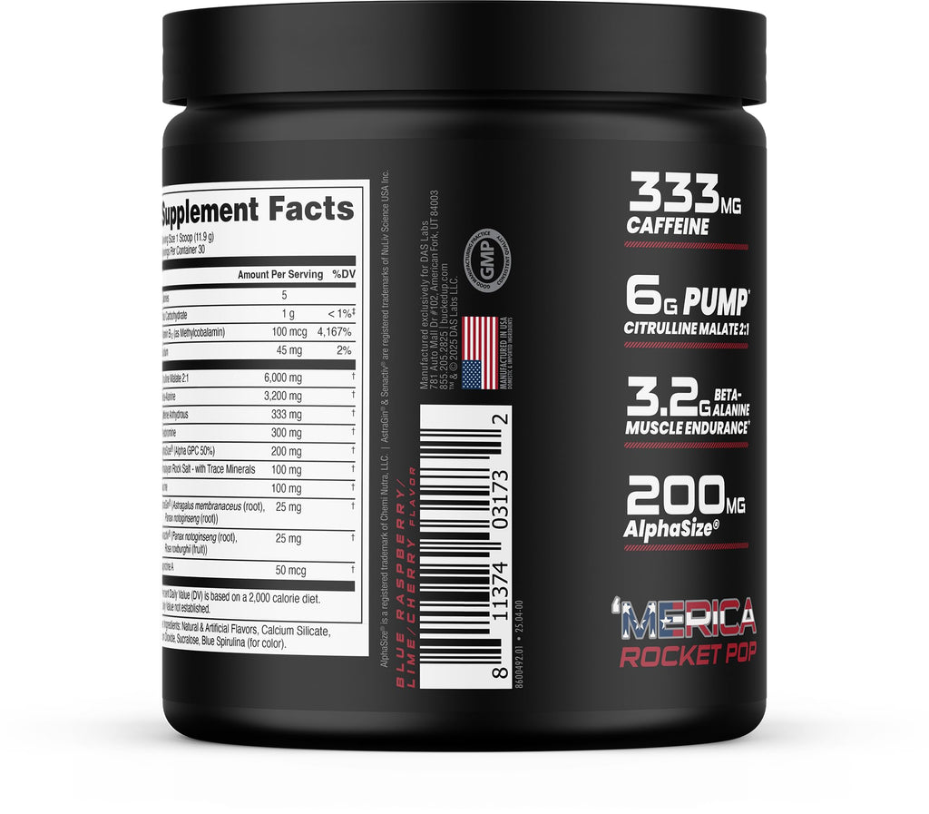 Bucked Up Woke High Stim Pre Workout | Focus & Pump

