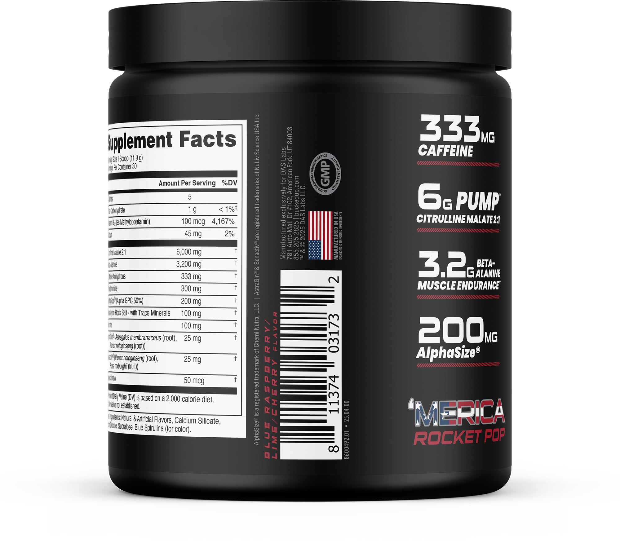 Bucked Up Woke High Stim Pre Workout | Focus & Pump

