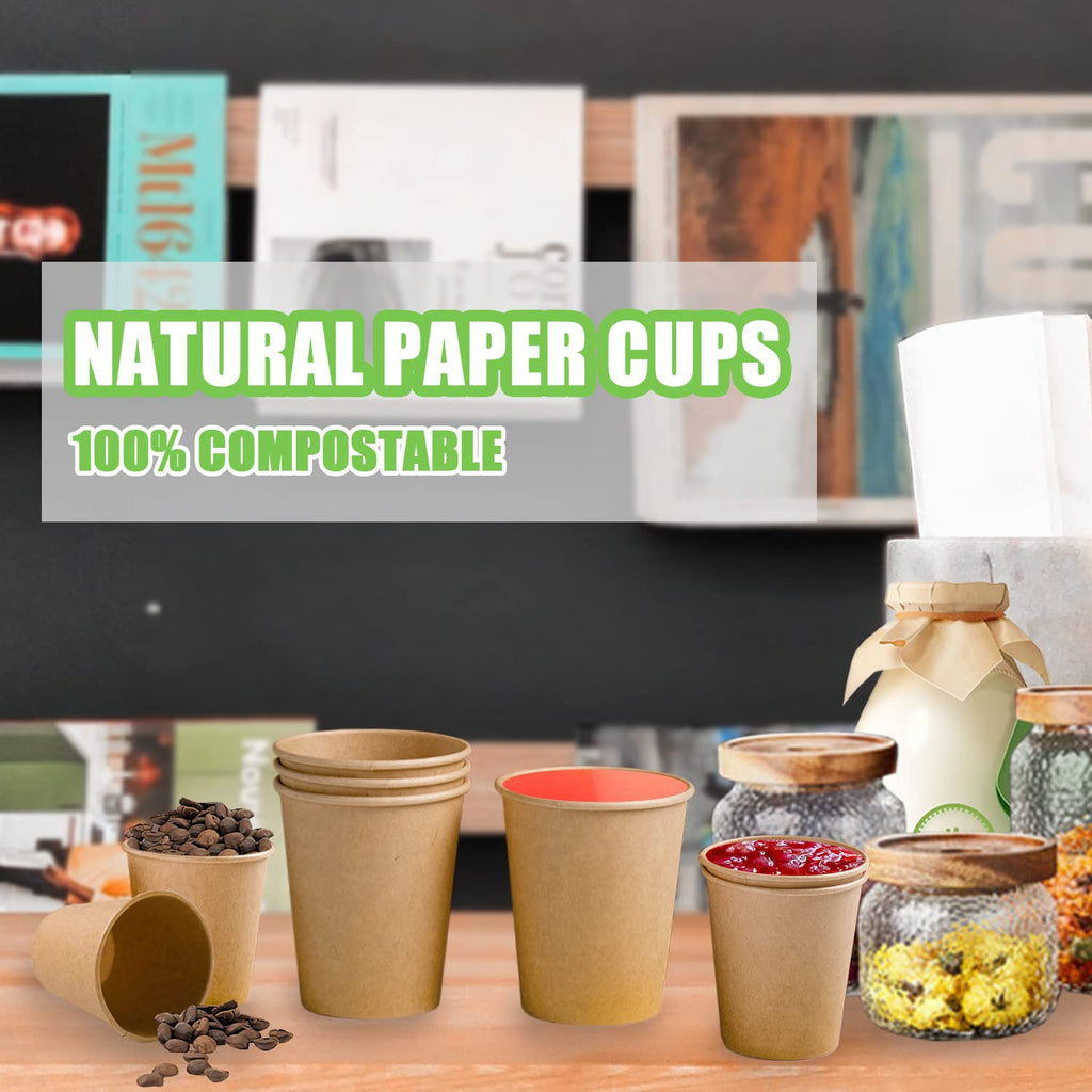 Lamosi Kraft Paper Cups - Unbleached Disposable Cups

