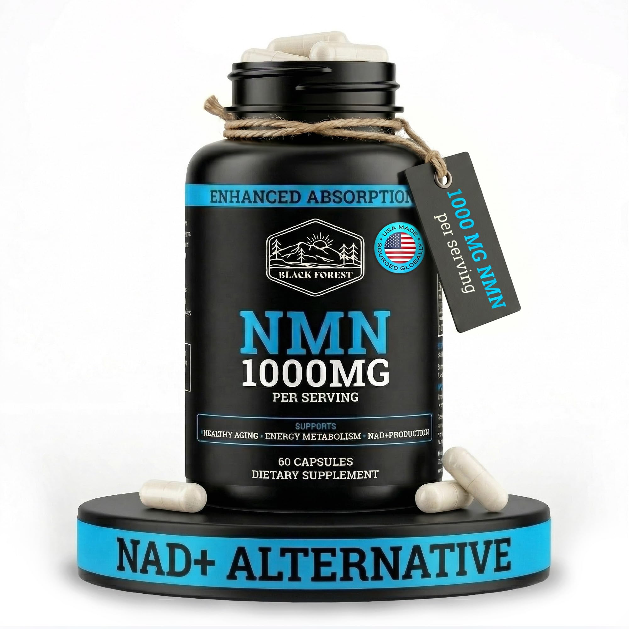 Black Forest NMN Supplement with BioPerine for NAD+

