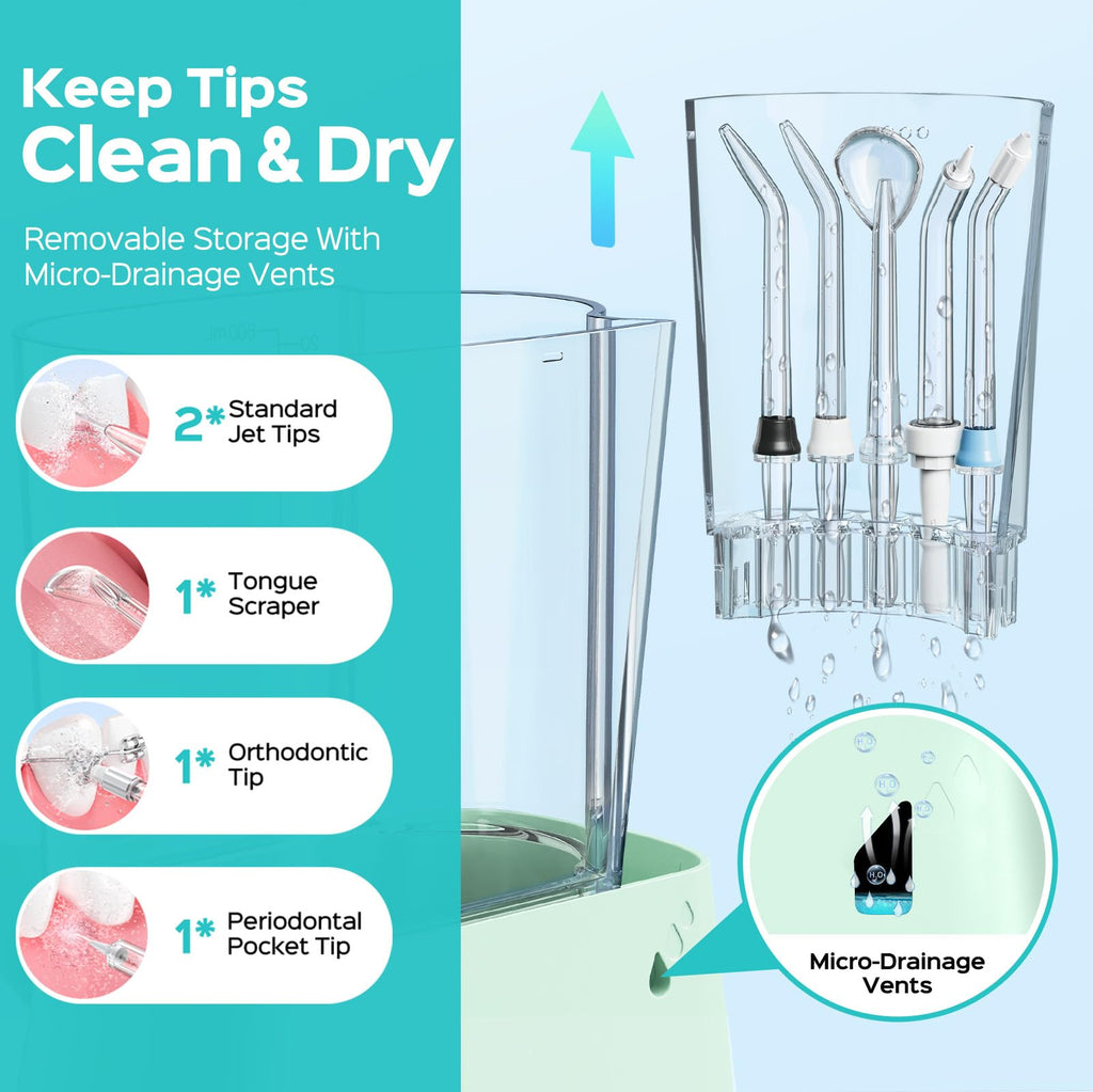 COSLUS E2 Water Flosser – 12 Settings, 2 Modes

