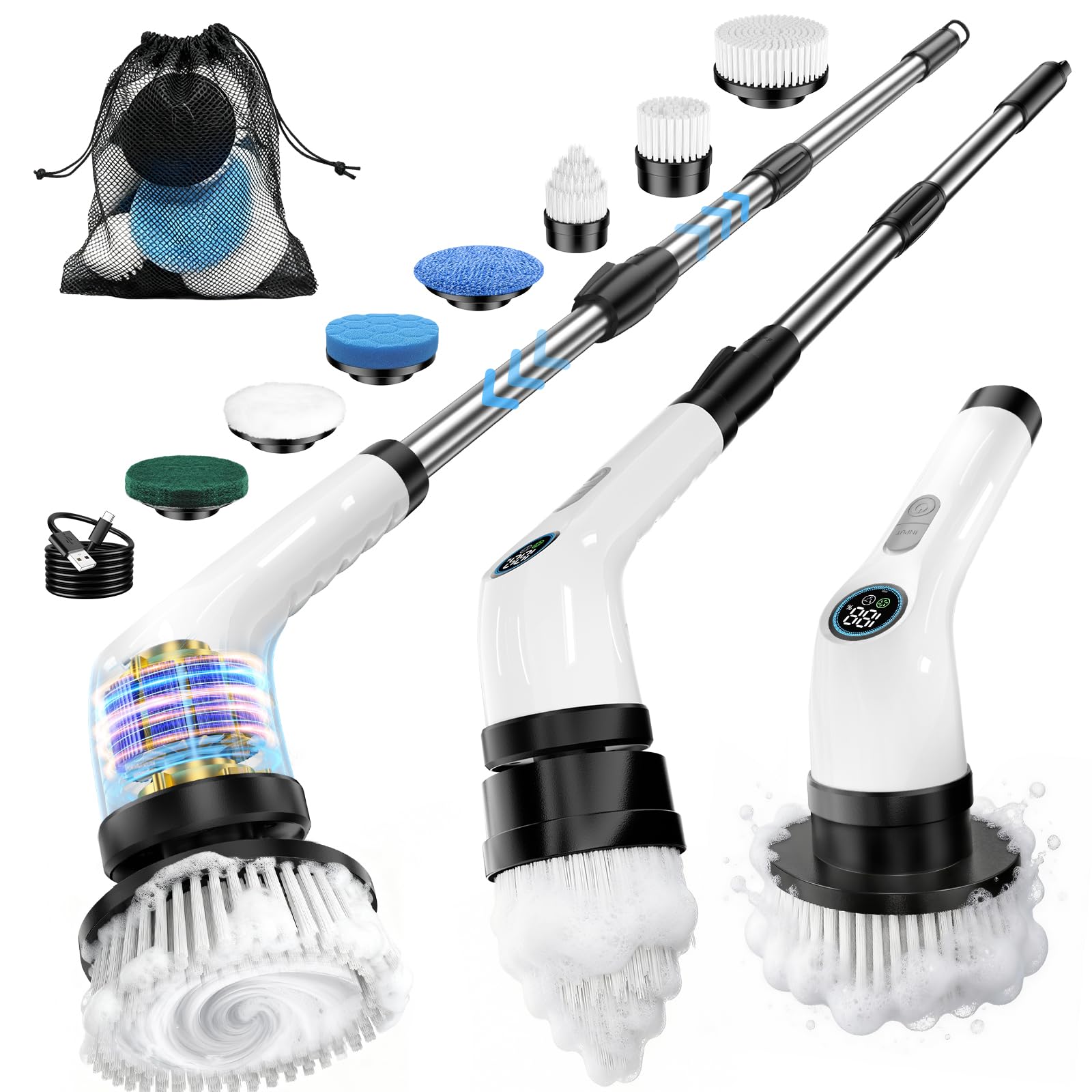 Electric Spin Scrubber with Rechargeable Battery

