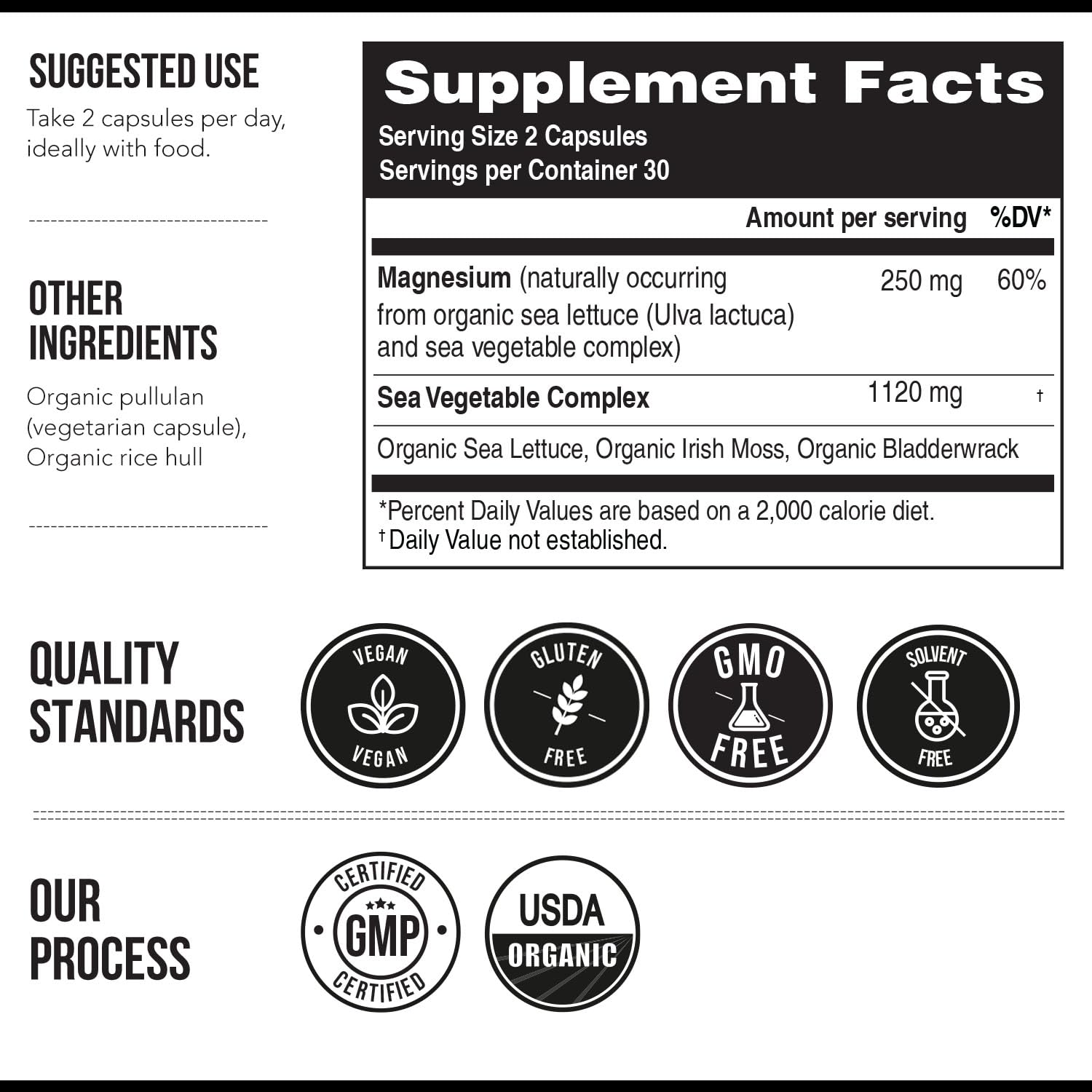 Organic Whole Food Magnesium - Sea Vegetable Complex

