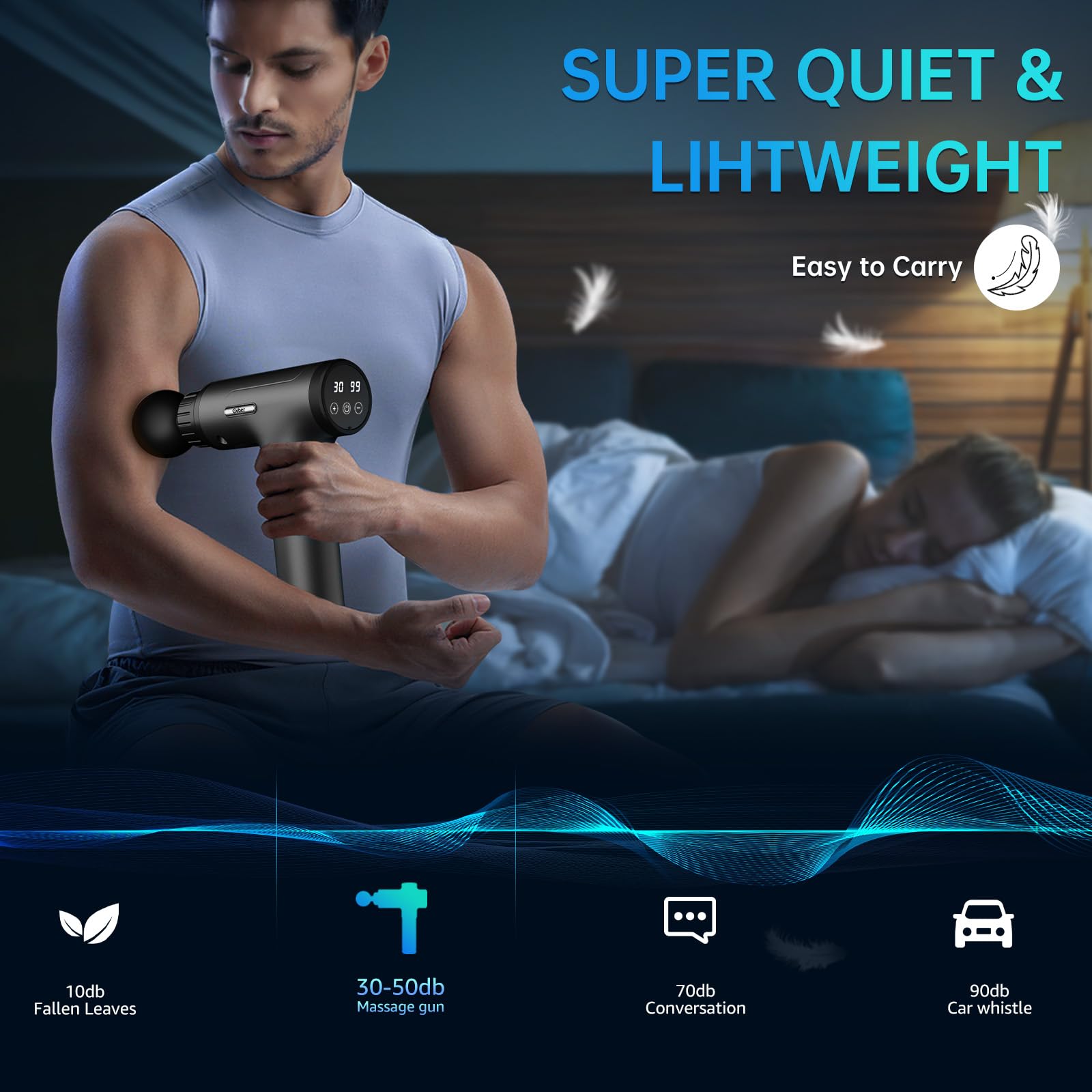 Gvber Massage Gun Deep Tissue Percussion Massager - 6 Heads

