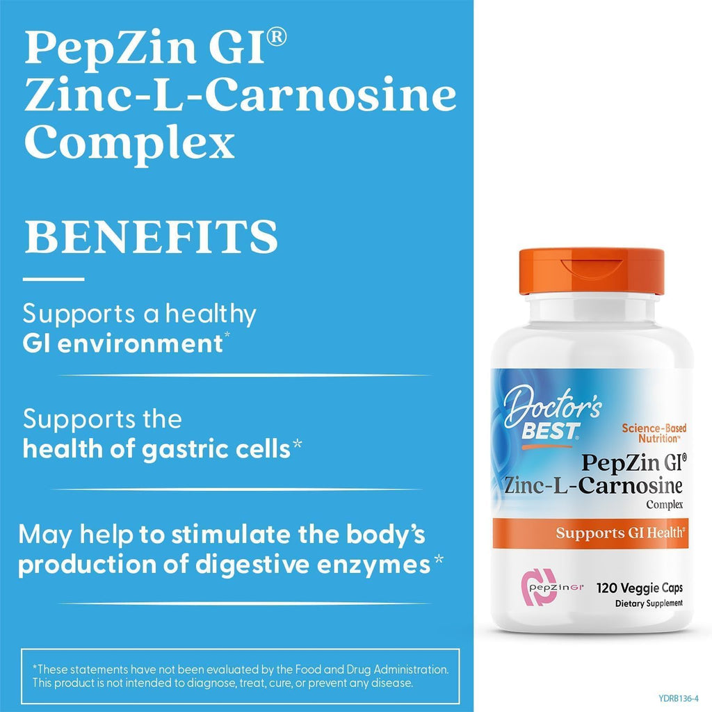 PepZin GI Zinc-L-Carnosine Digestive Support Doctor's Best

