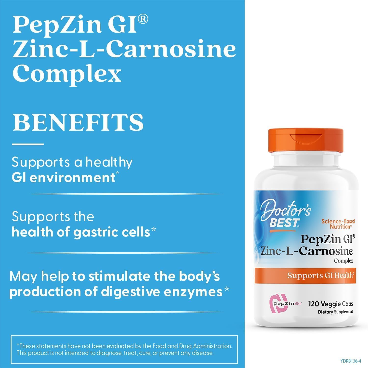 PepZin GI Zinc-L-Carnosine Digestive Support Doctor's Best

