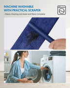 BPAWA Microfiber Flat Floor Mop with 4 Washable Pads

