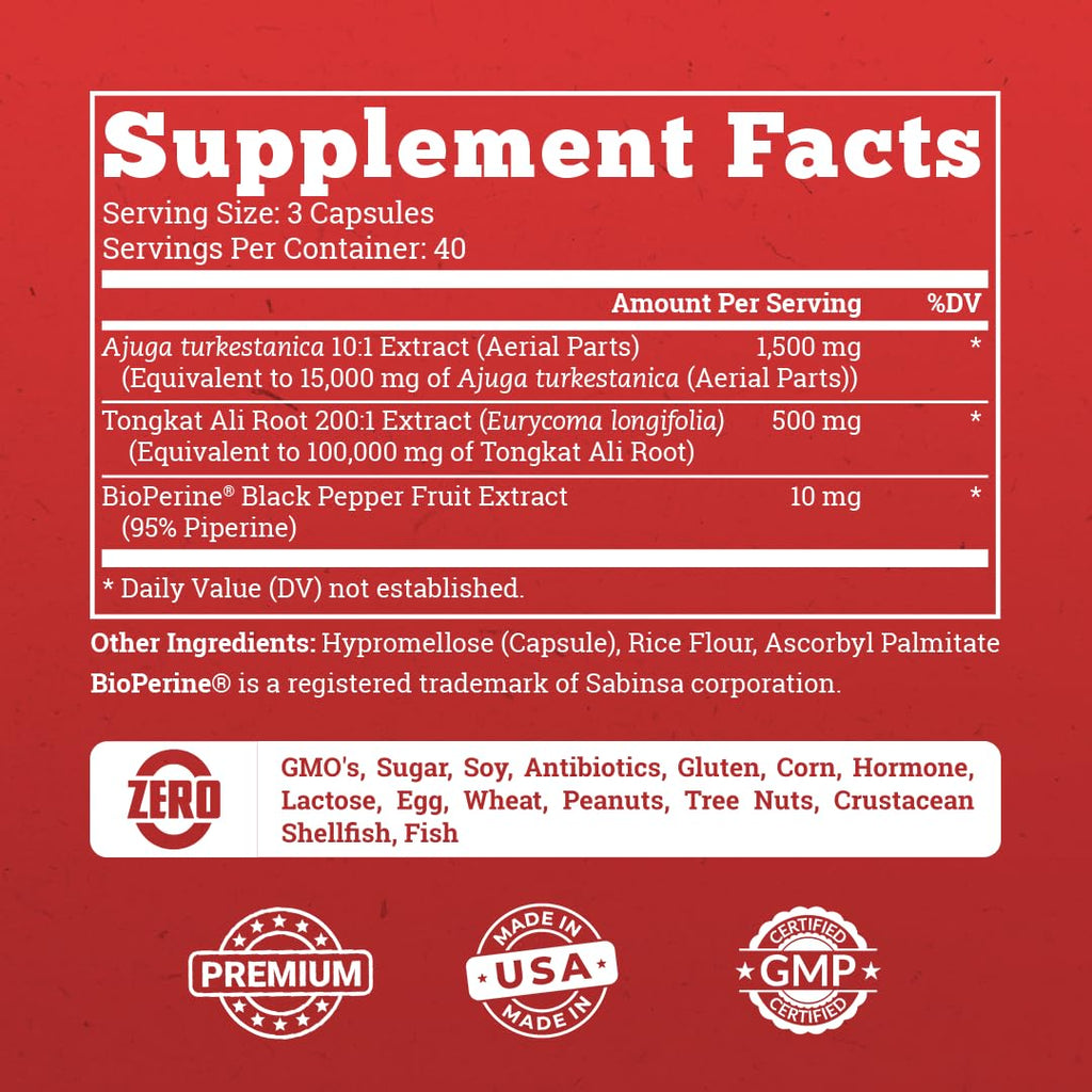 Old School Labs Testosterone Support | Tongkat Ali BioPerine

