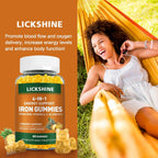 Lickshine Vegan Iron Gummies with Vitamin C Pineapple

