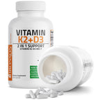 Bronson Vitamin K2 D3 MK-7 2-in-1 Supplement for Bone Health

