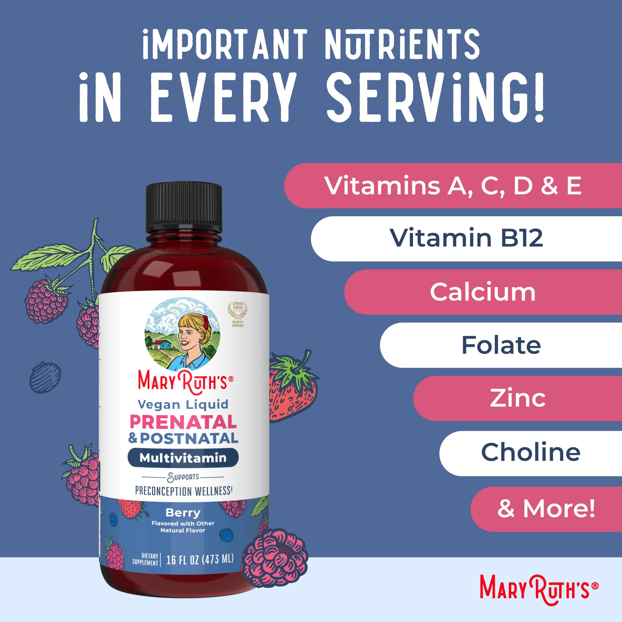 MaryRuth's Prenatal & Postnatal Liquid Multivitamin for Women

