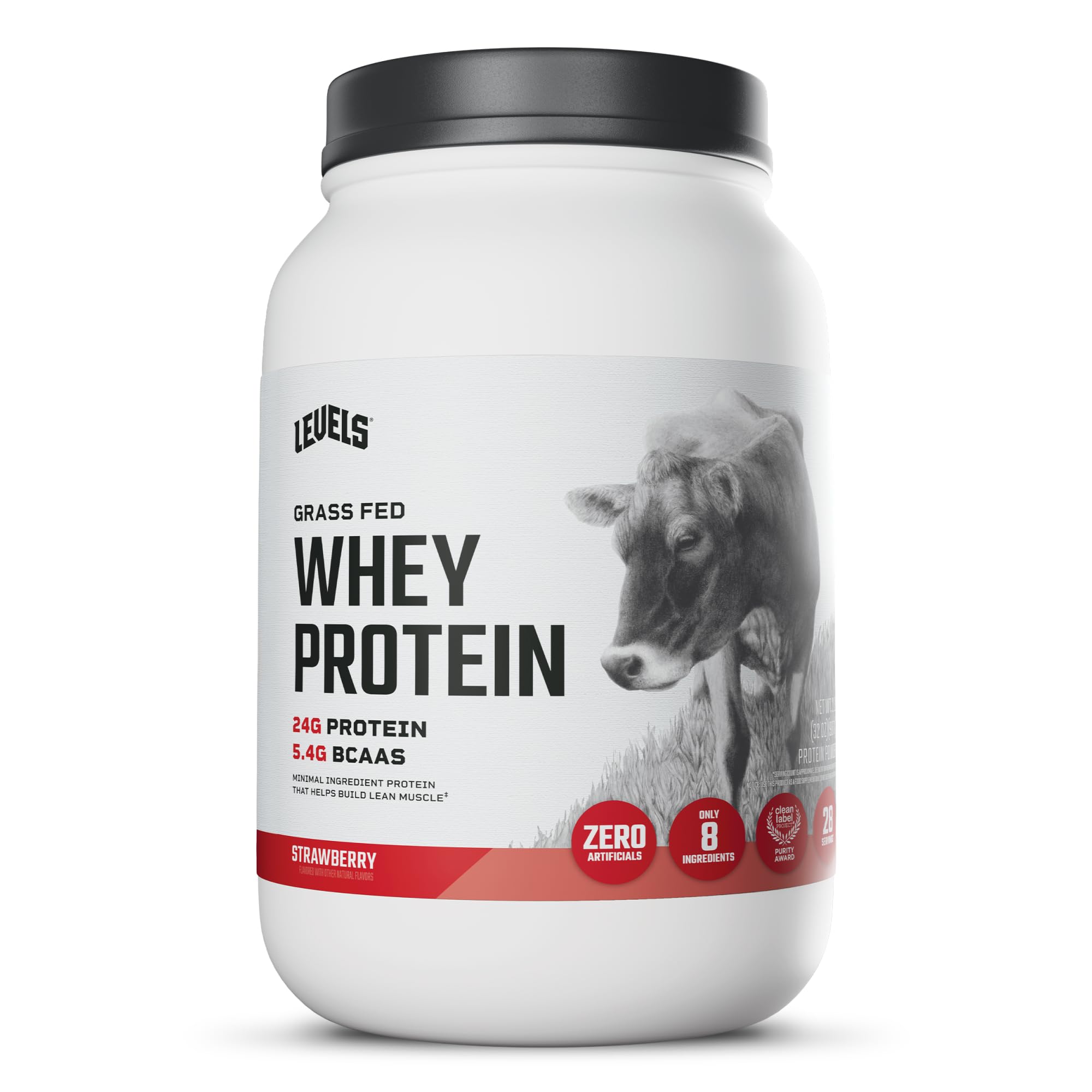 Levels Grass-Fed Whey Protein Powder No Artificials