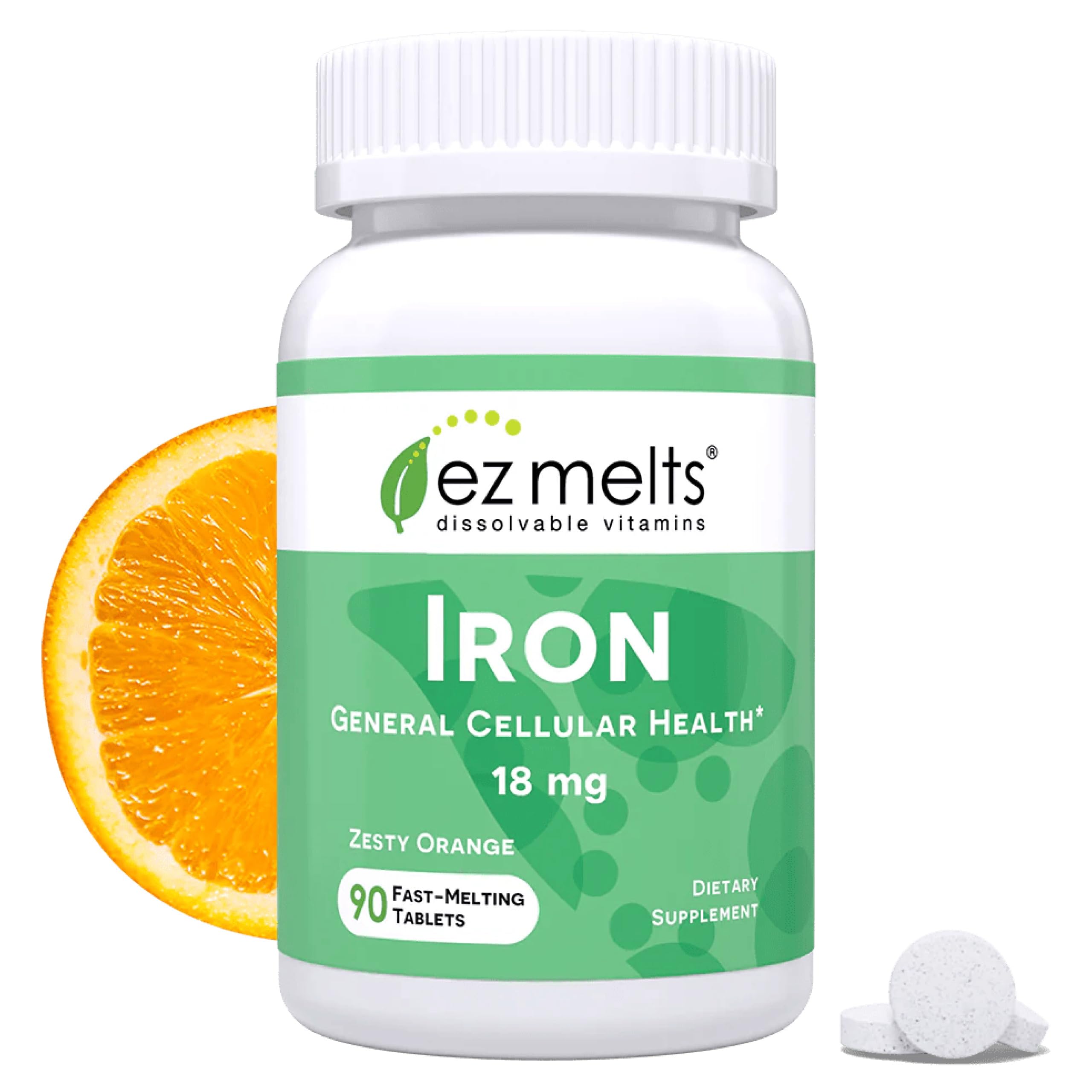 EZ Melts Iron Supplement with Vitamin C | Vegan & Non-GMO

