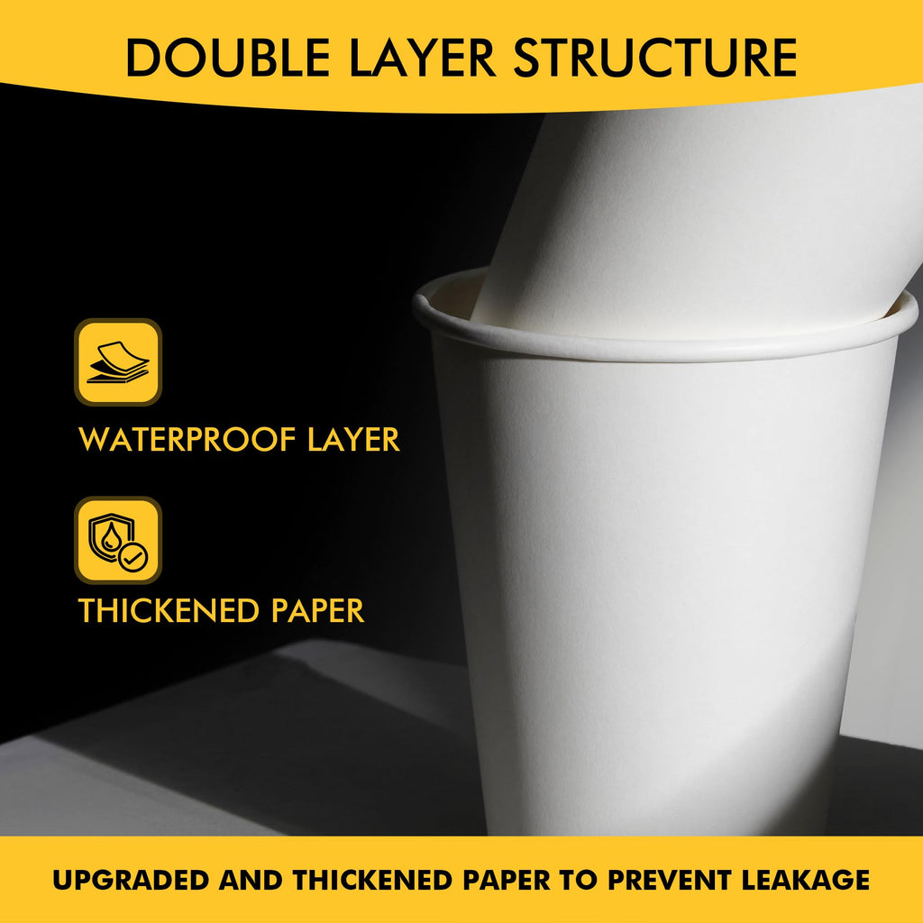 RACETOP Disposable Coffee Cups with Lids | Convenient

