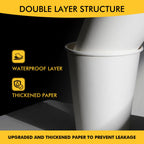 RACETOP Disposable Coffee Cups with Lids | Convenient

