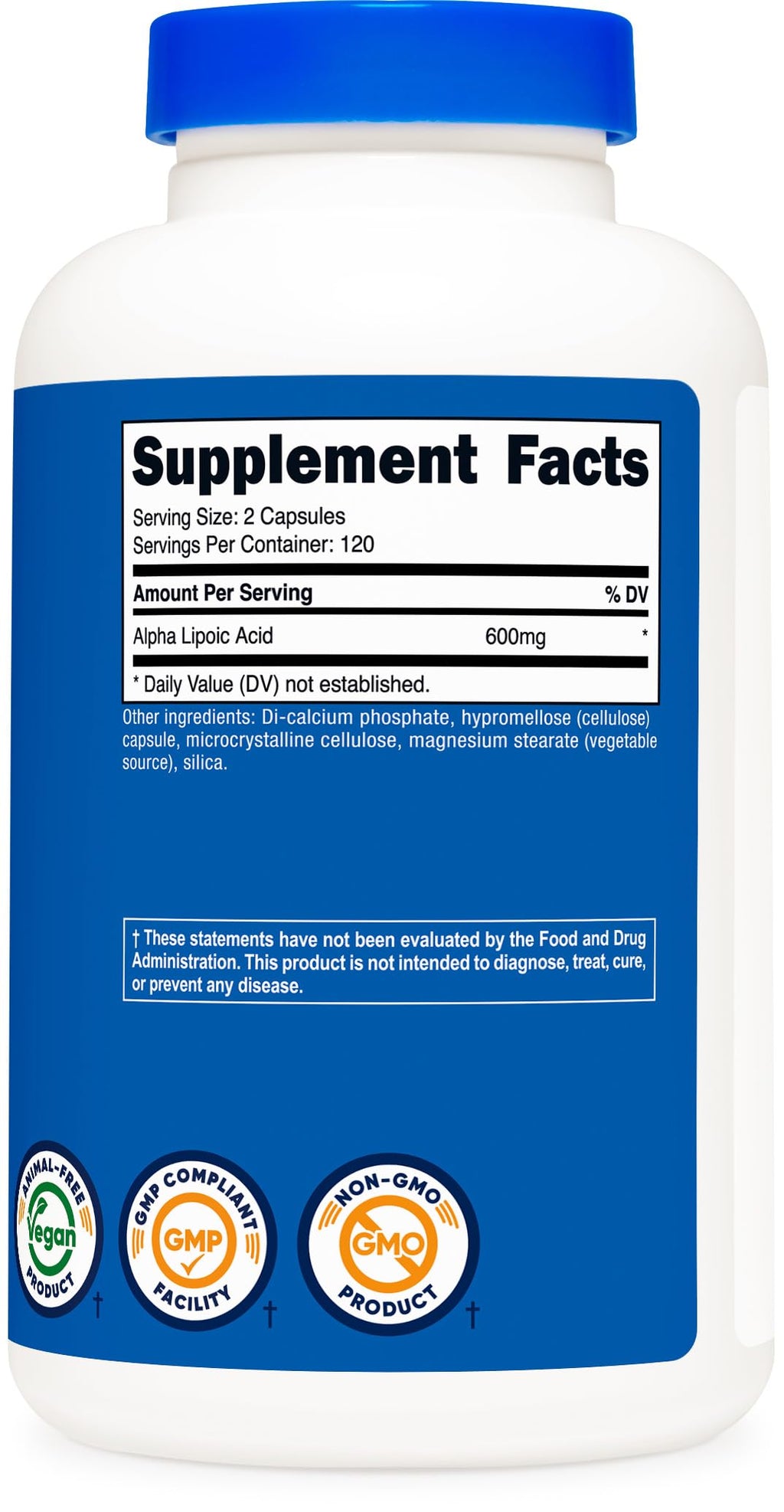 Nutricost Alpha Lipoic Acid 600mg Dietary Supplement

