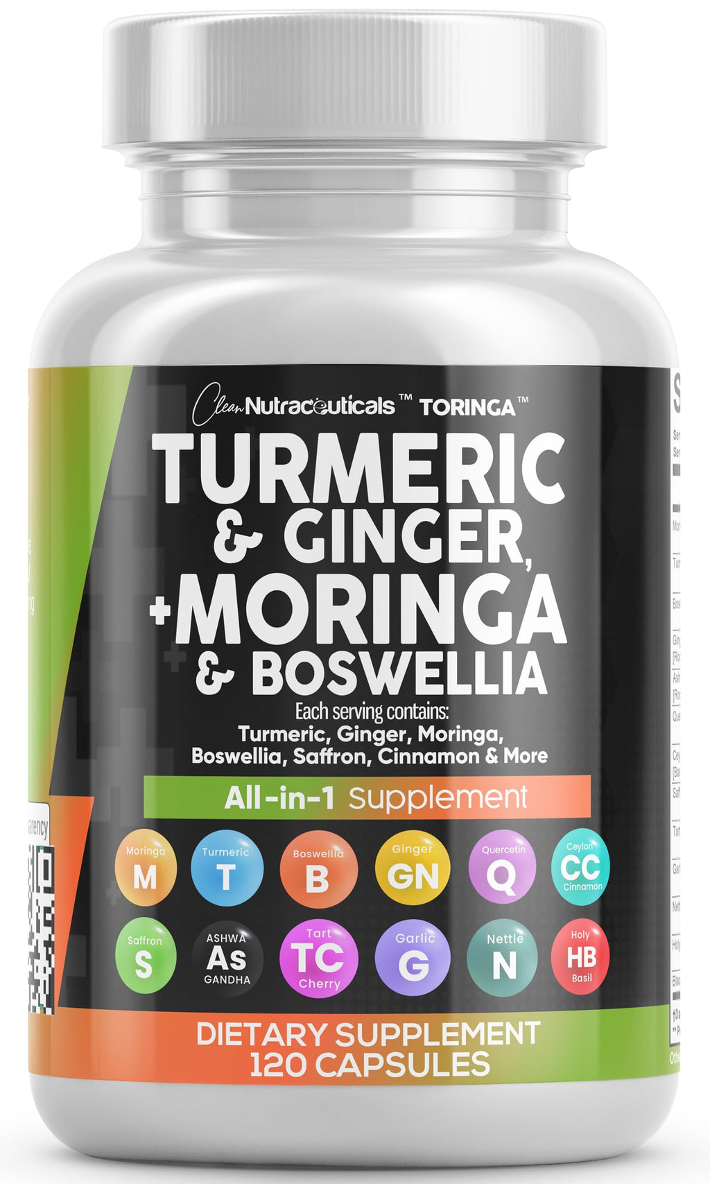 Clean Nutra All-in-One Turmeric Moringa Supplement

