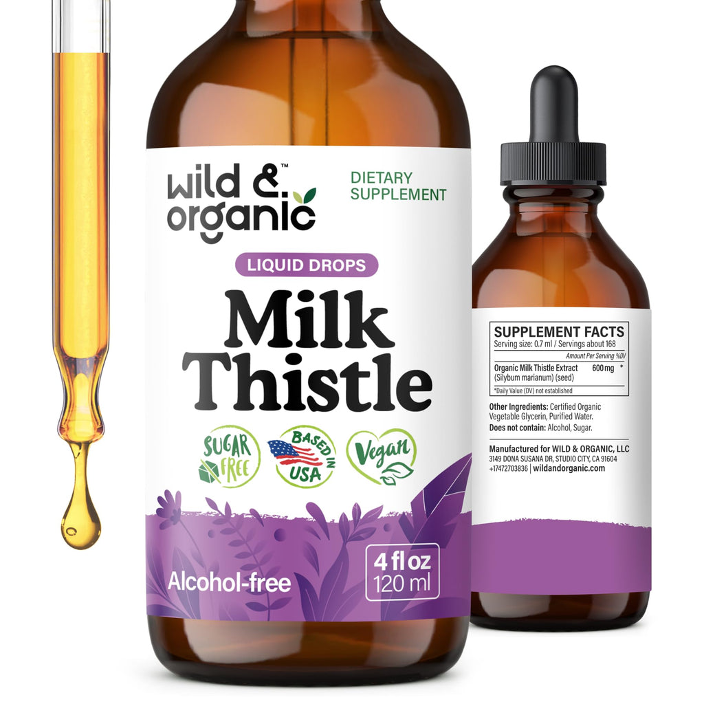 Milk Thistle Liquid Drops – Wild & Organic Liver Support


