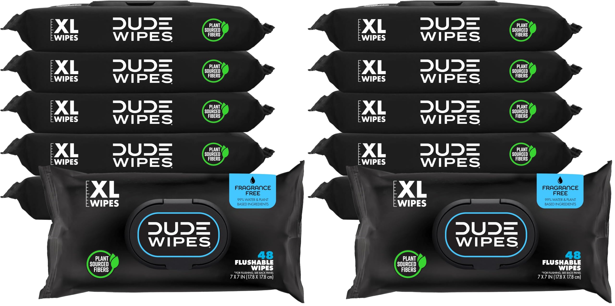 DUDE Wipes Flushable Extra-Large Wet Wipes for Sensitive Skin