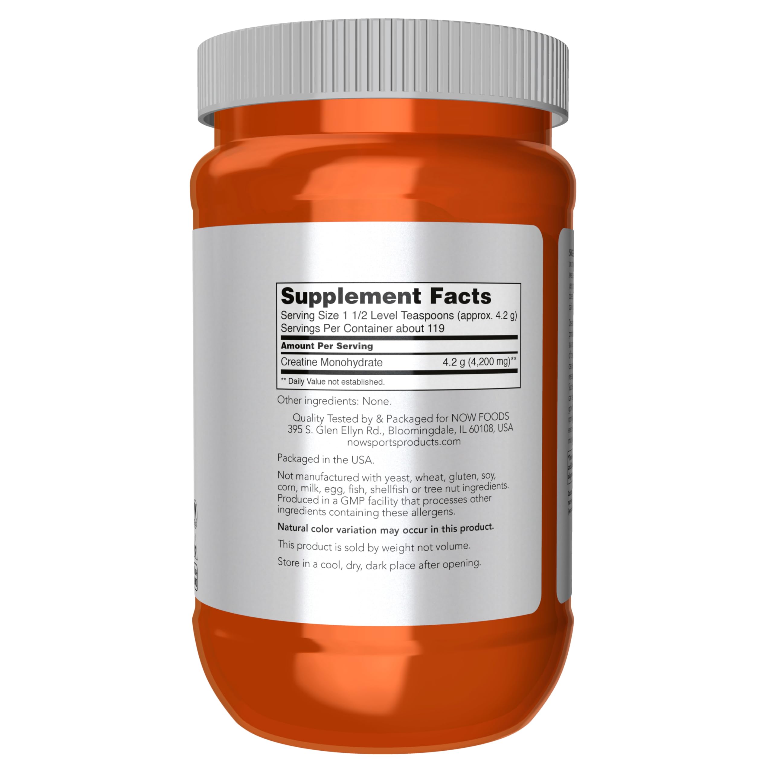 NOW Foods Micronized Creatine Monohydrate Powder

