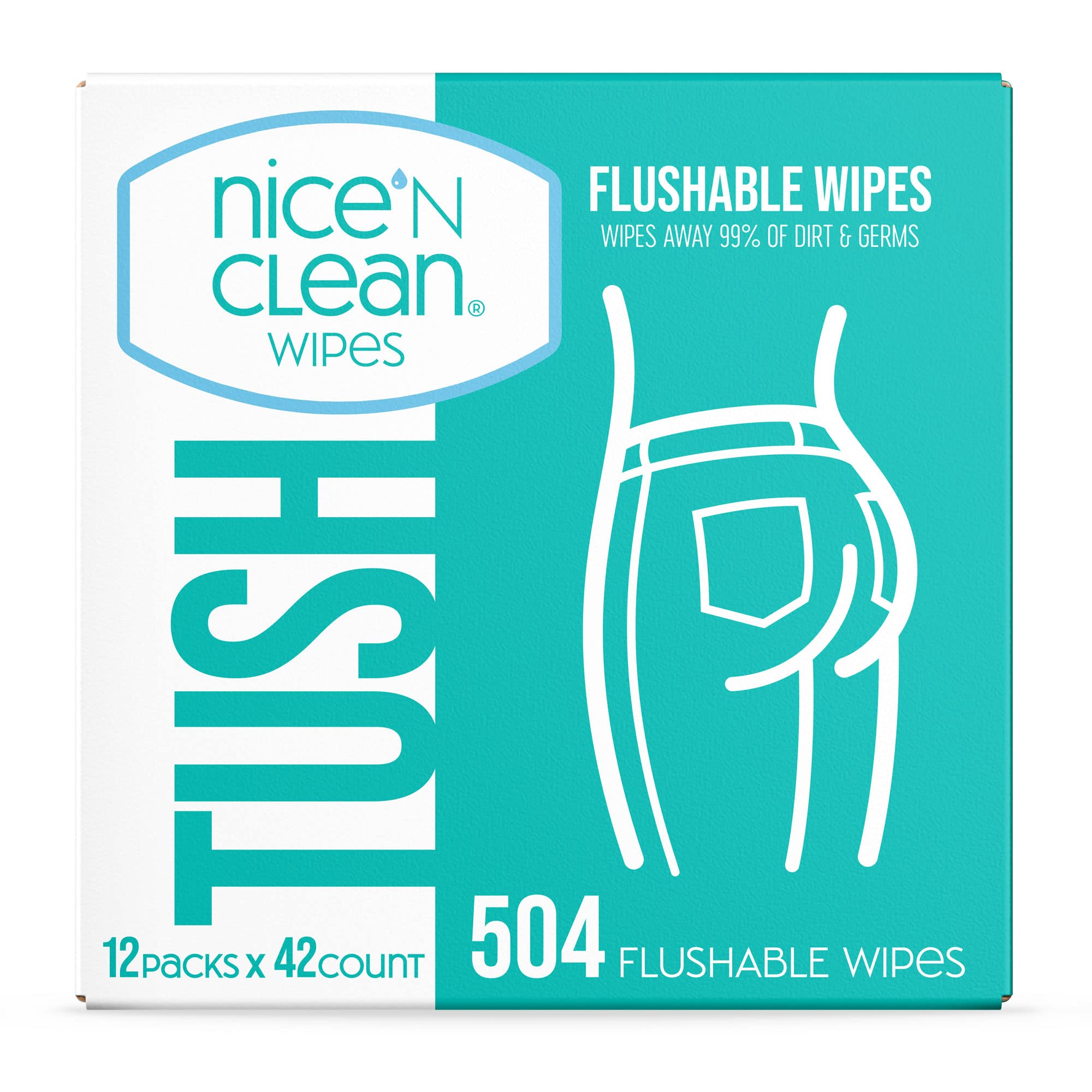 Nice 'N Clean Flushable Wipes - Plant-Based Fibers

