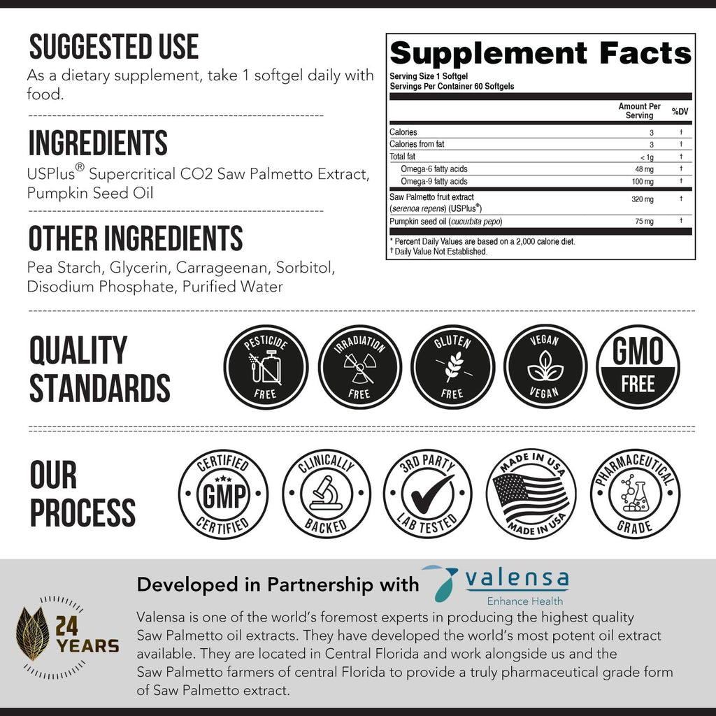 Saw Palmetto with Pumpkin Seed Oil Prostate Support

