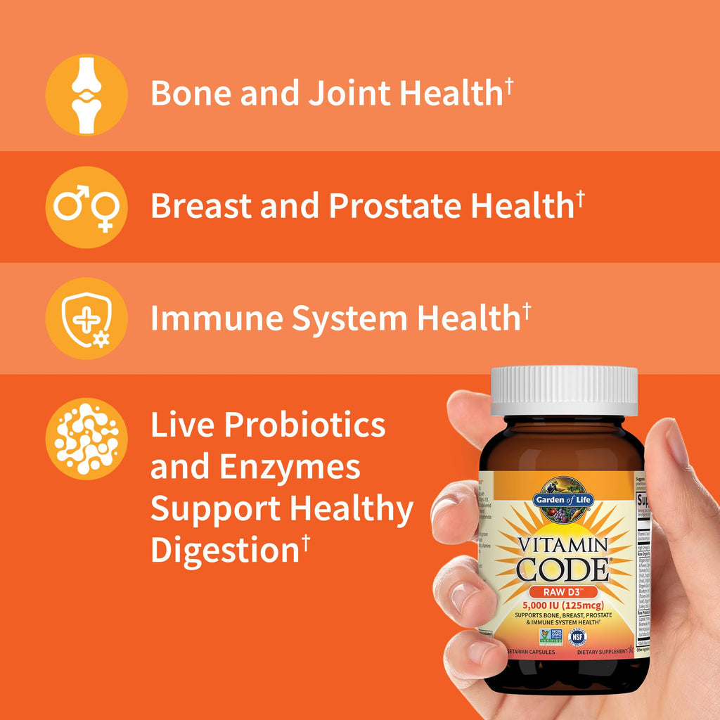 Garden of Life Vitamin Code RAW Vitamin D3 with Probiotics

