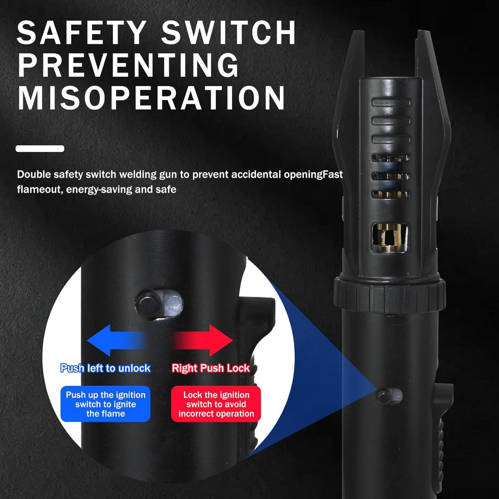 Jet Torch Lighter with Safety Lock | Refillable Butane


