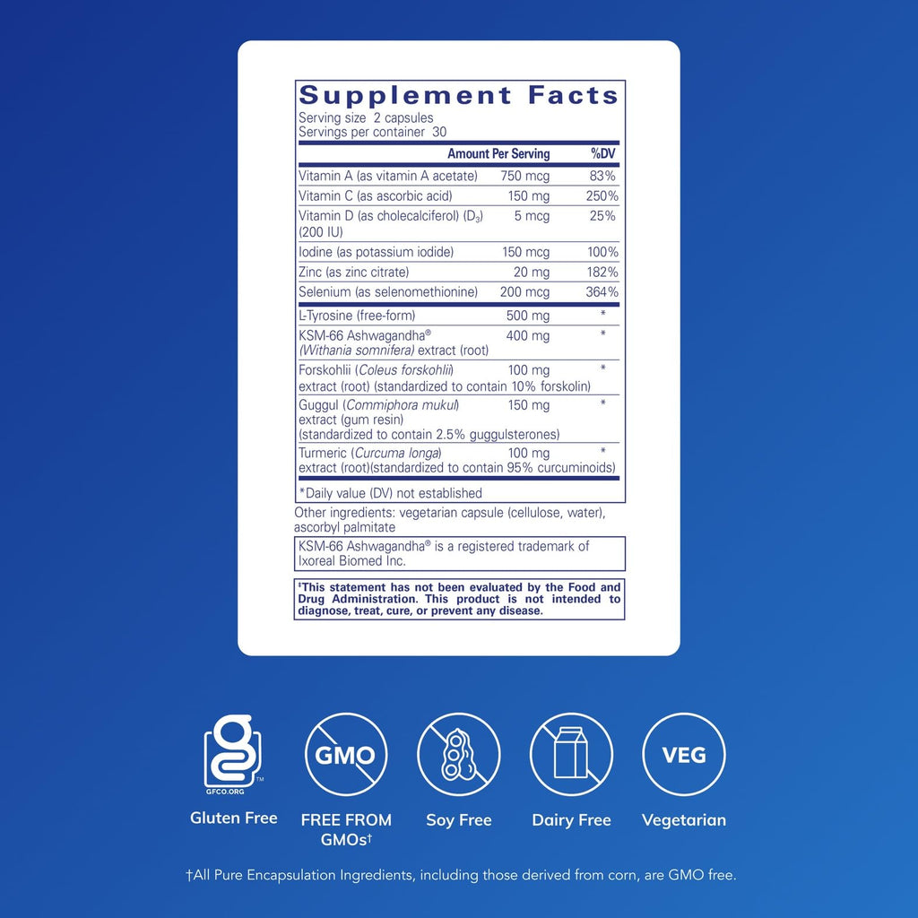Pure Encapsulations Thyroid Support Complex | Non-GMO

