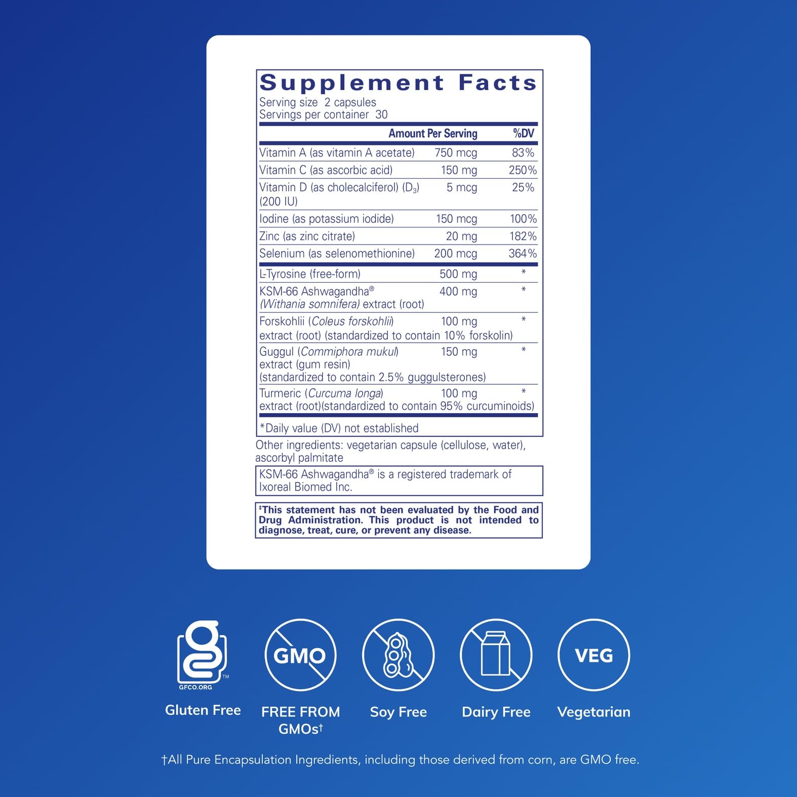 Pure Encapsulations Thyroid Support Complex | Non-GMO

