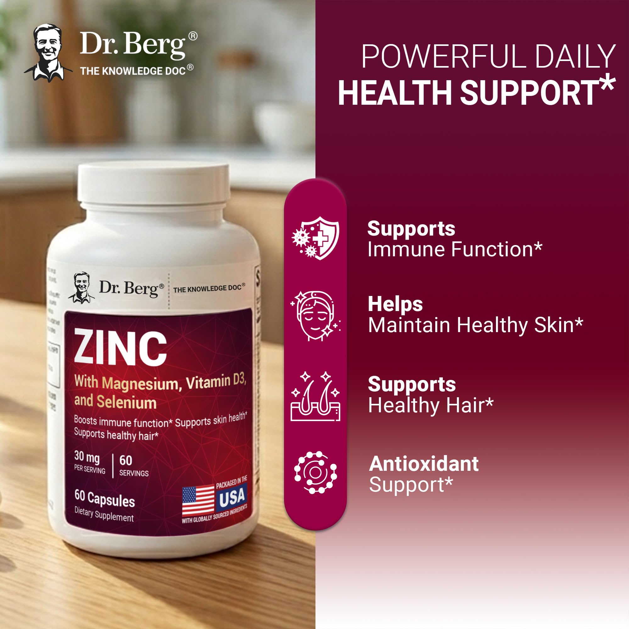 Dr. Berg Zinc Supplement for Immune Support | Daily Wellness

