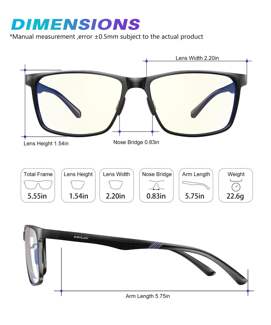 ANYLUV Light-Blocking Computer Glasses for Screens

