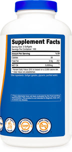 Nutricost MCT Oil Softgels 1000mg Ketogenic Support

