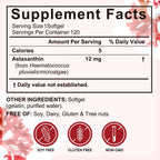 Xaarty Astaxanthin 12mg Natural Antioxidant Supplement

