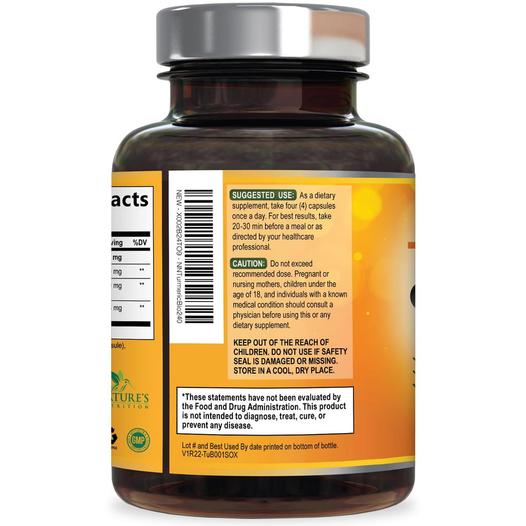 Nature's Nutrition Turmeric Curcumin - Absorption

