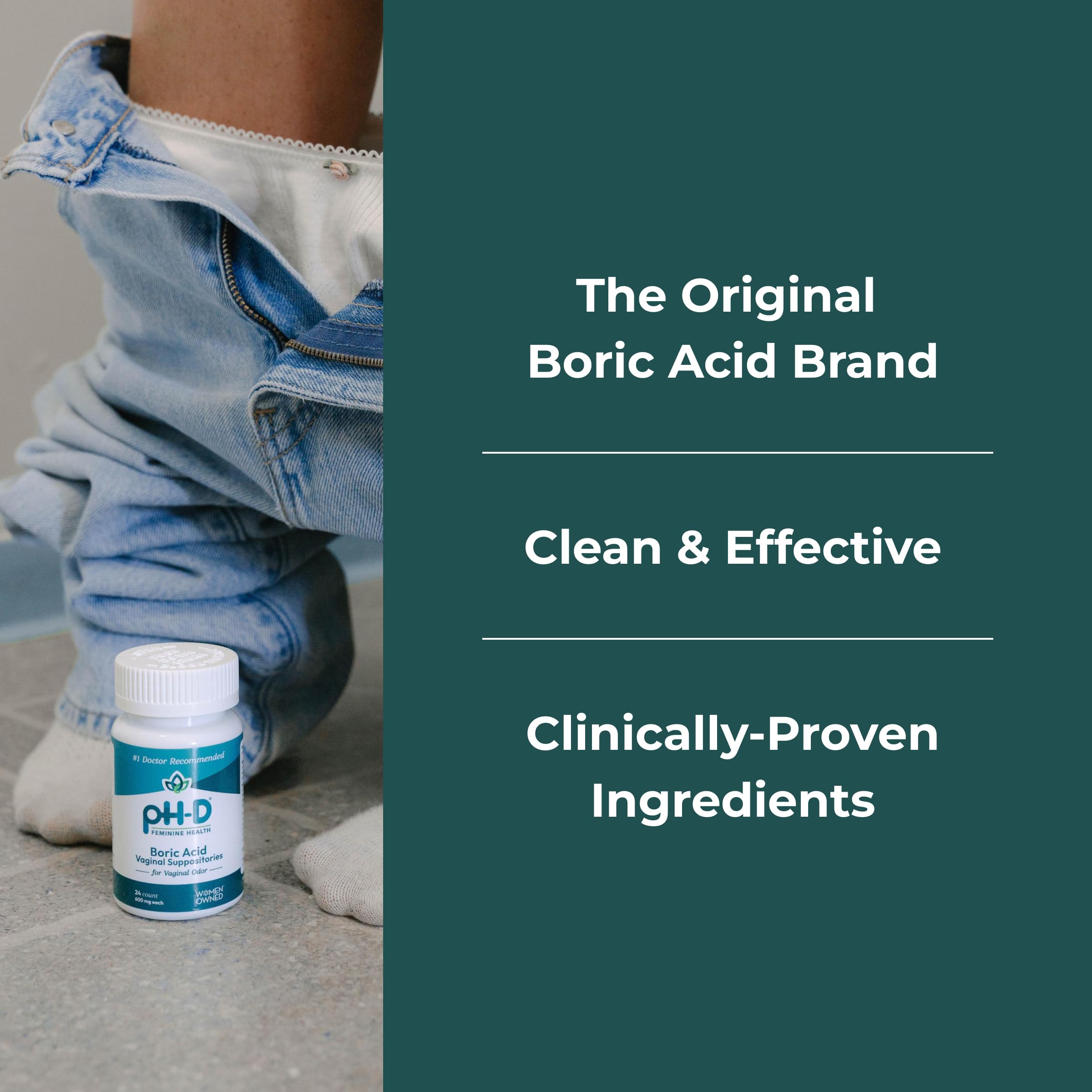 pH-D Boric Acid Suppositories for Feminine Health


