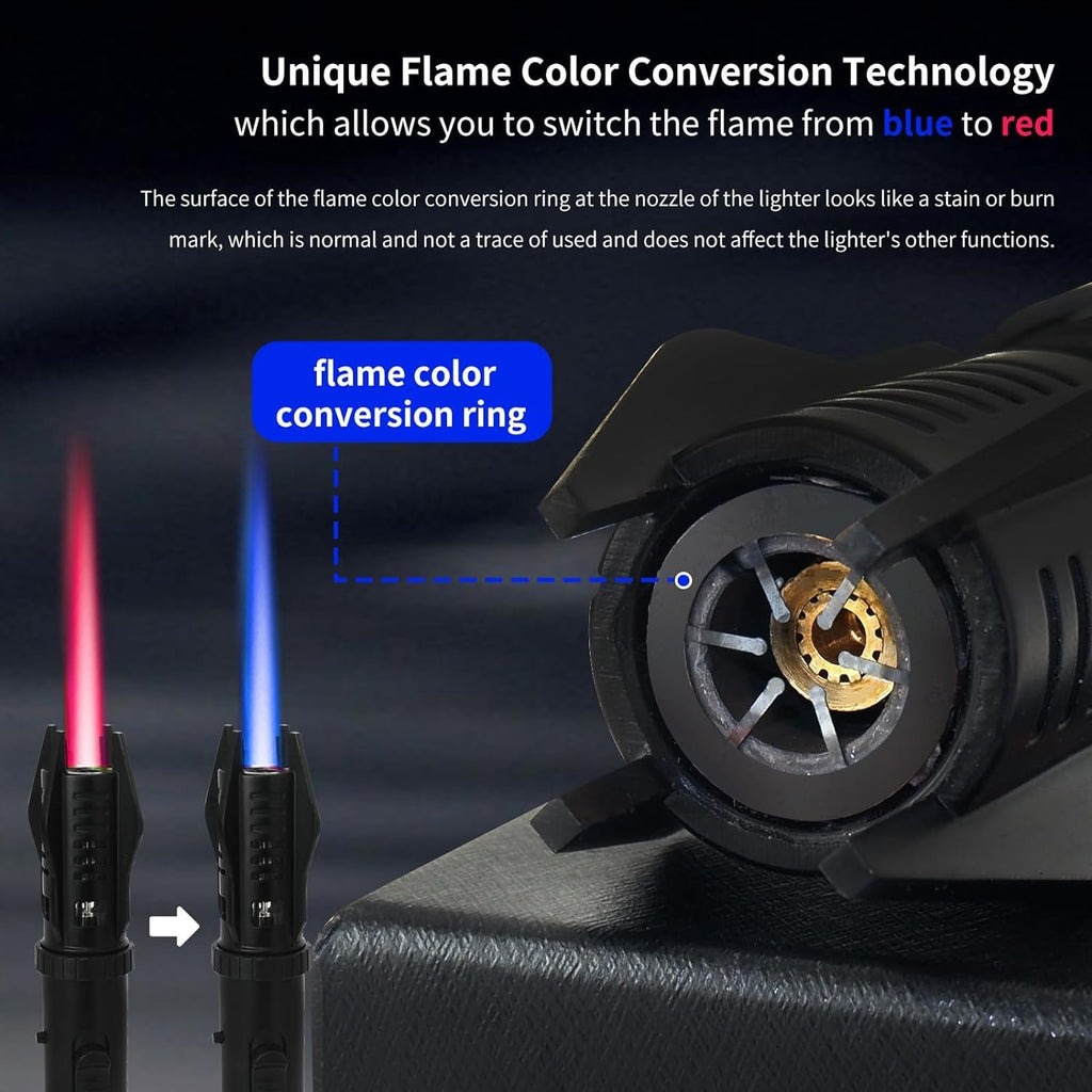 Jet Torch Lighter with Safety Lock | Refillable Butane

