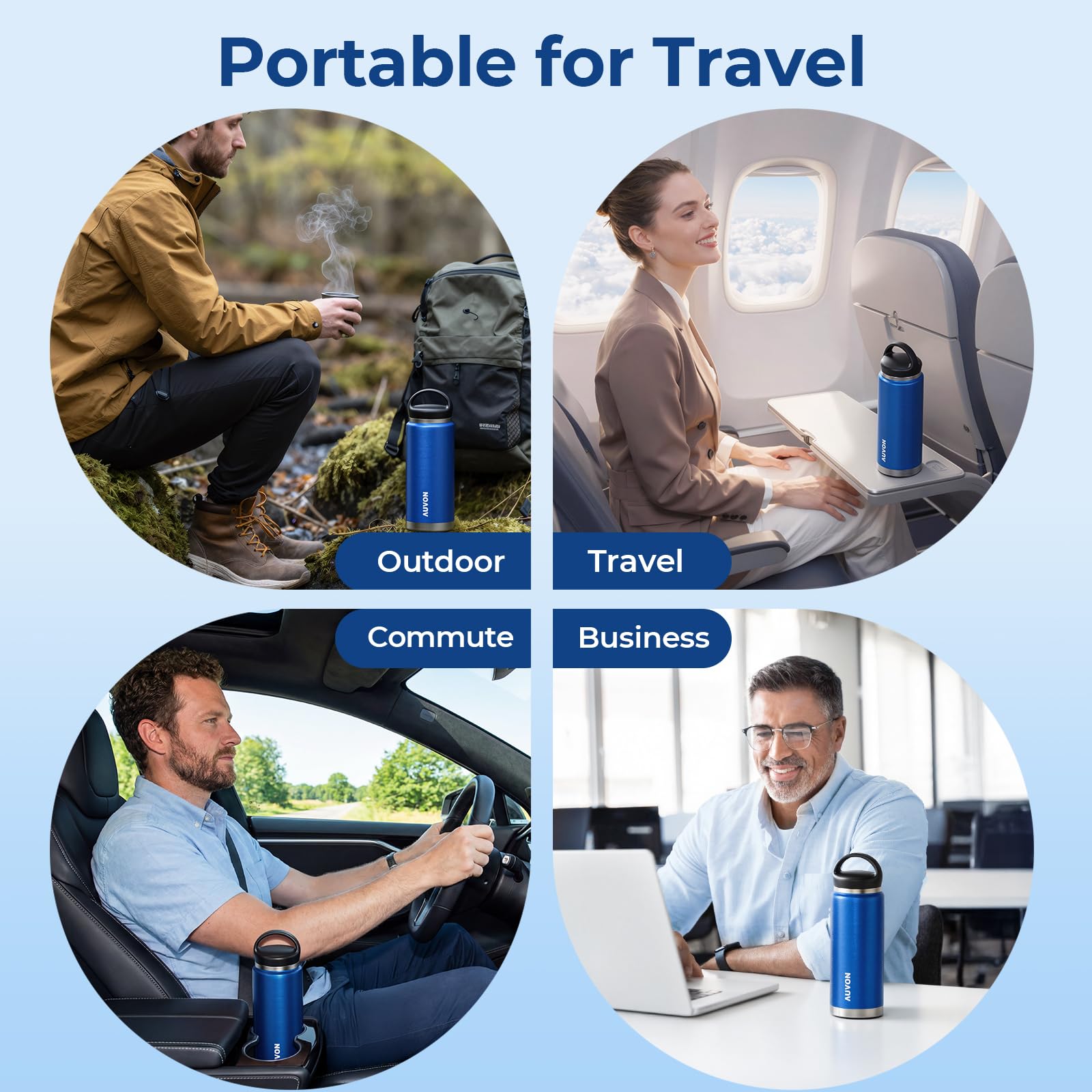 AUVON Insulin Cooler Travel Case - Gel Ice Pack Included

