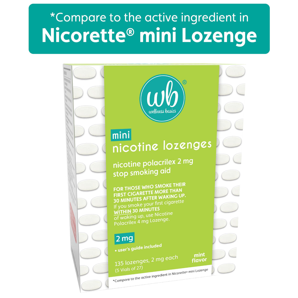 Wellness Basics Nicotine Lozenges Stop Smoking Aid

