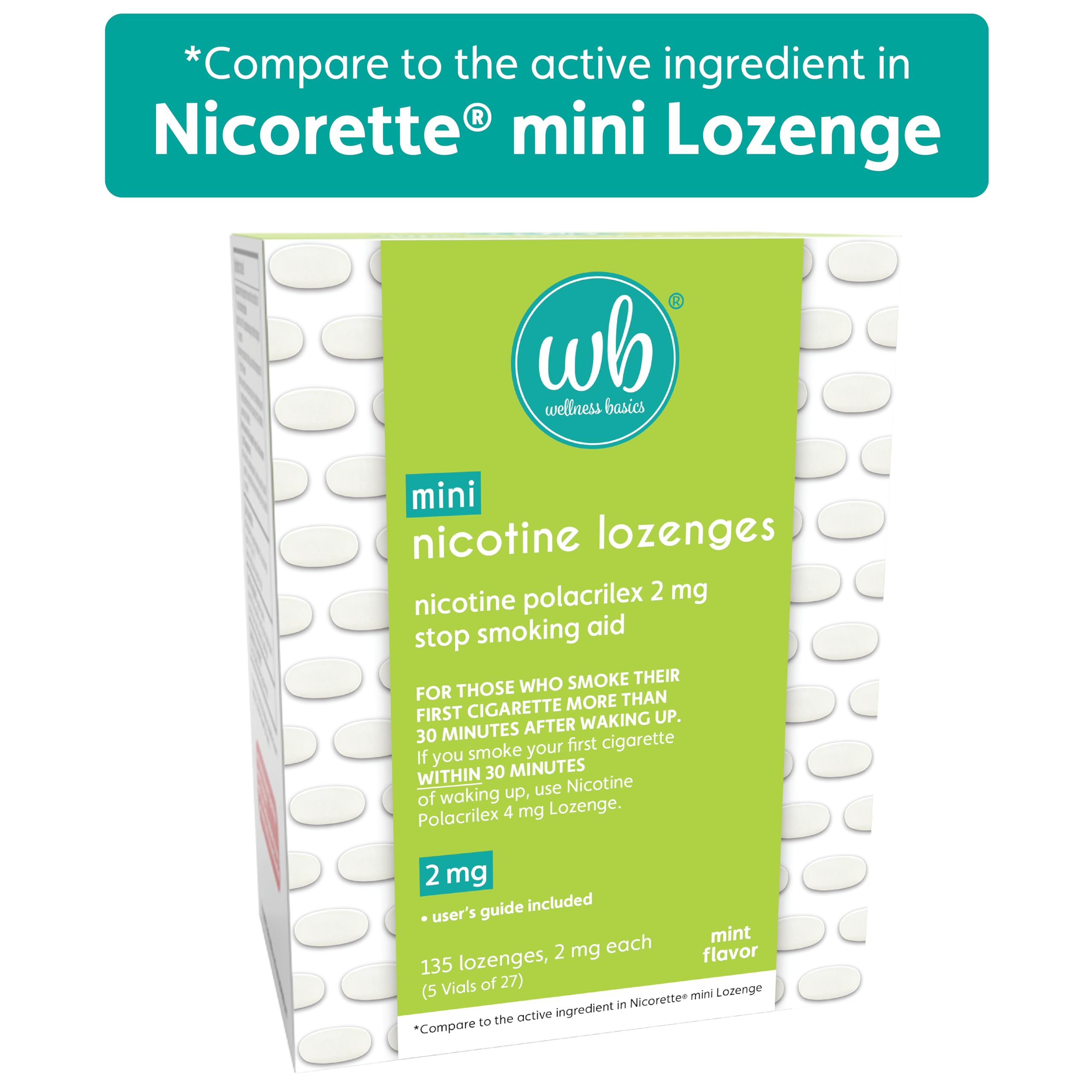 Wellness Basics Nicotine Lozenges Stop Smoking Aid

