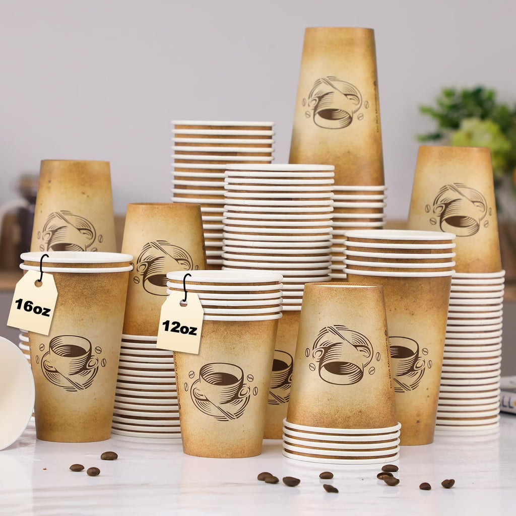 Clawsoff Paper Coffee Cups – Retro Leak-Proof Design

