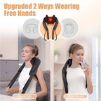 MASGRE Shiatsu Back & Neck Massager with Heat Cordless


